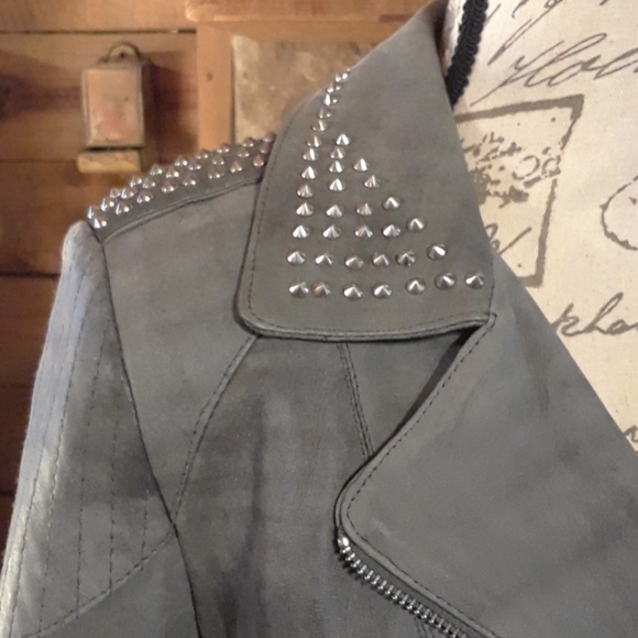 Guess Tiesto Leather Motorcycle Jacket 